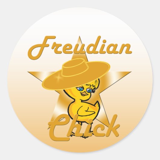 Freudiaanse meid #10 ronde sticker (Voorkant)