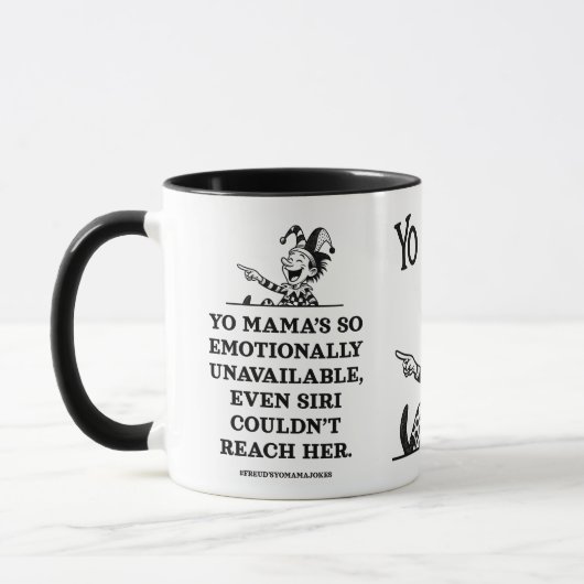 Freudiaanse yo mama grappen - emotioneel onbeschik mok (Links)