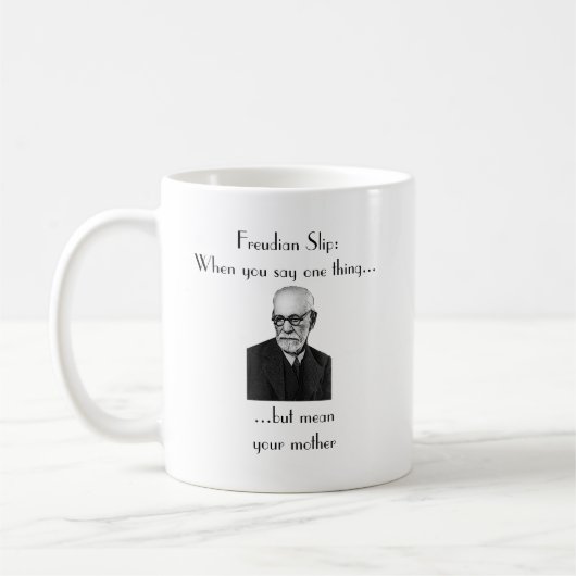 Freudian Slip: Als je één ding zegt... Koffiemok (Links)