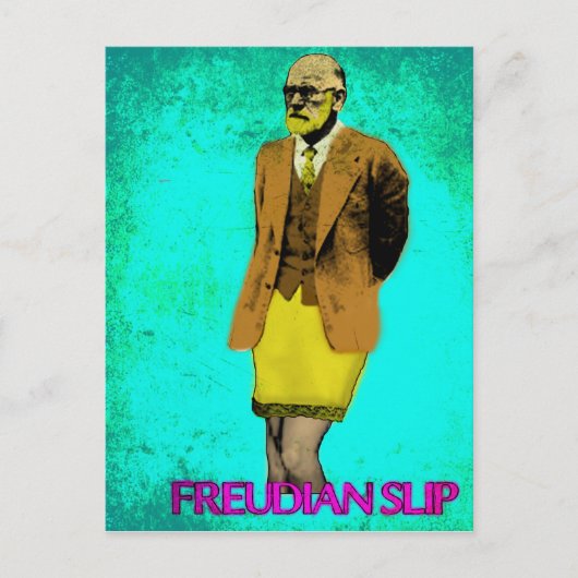 Freudian Slip Grunge Pop Art Meme Briefkaart (Voorkant)