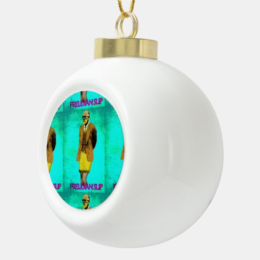 Freudian Slip Grunge Pop Art Meme Keramische Bal Ornament (Rechts)