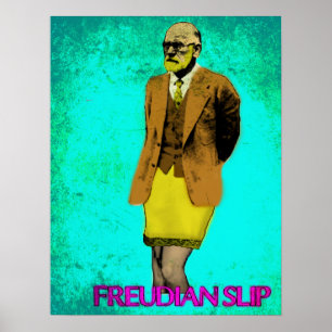 Freudian Slip Grunge Pop Art Meme Poster