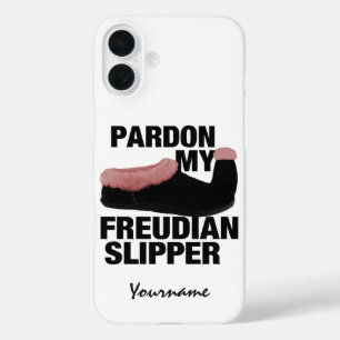 Freudian Slipper aangepaste monogram iPhone 16 Plus Hoesje