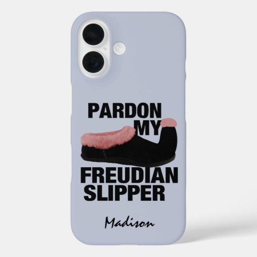 Freudian Slipper, aangepaste naam en draagtassen v Case-Mate iPhone Case (Achterkant)