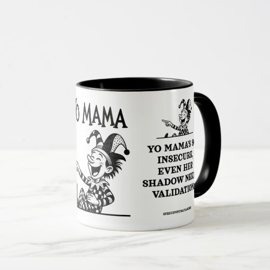 freudian yo mama jokes - Insecure Mok (Voorkant rechts)