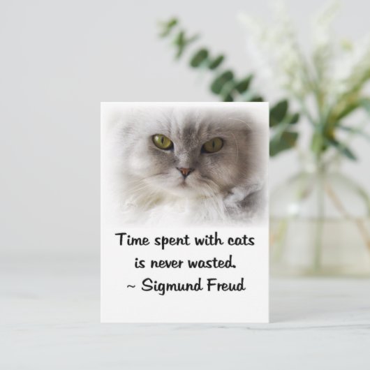Freud's kat briefkaart (Staand voorkant)