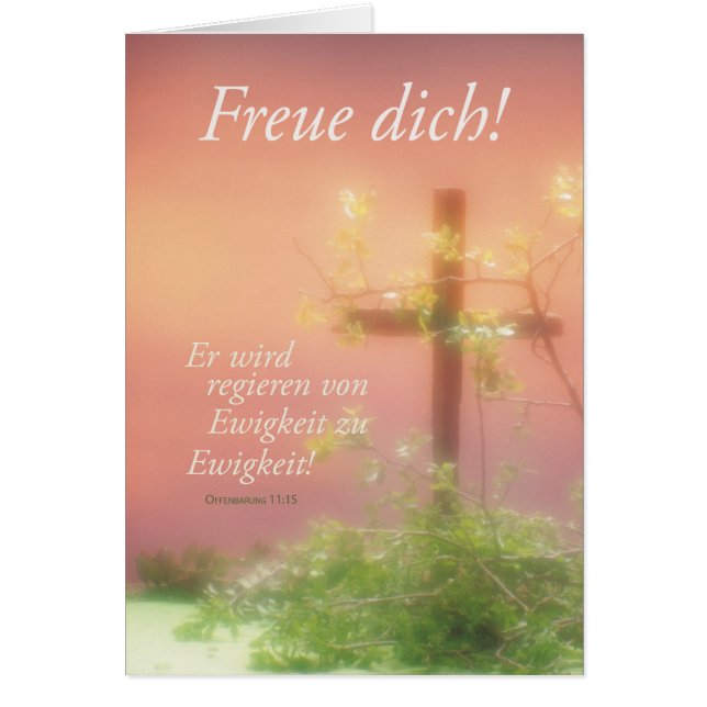 Freuen Ostern Kreuz & Pflanzen (Voorkant)