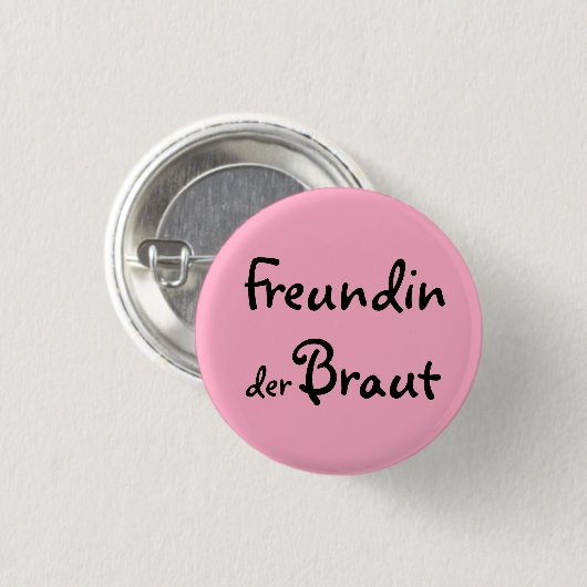 Freundin der Braut Ronde Button 3,2 Cm (Voorkant /achterkant)