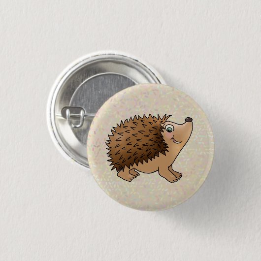 freundlicher Igel Ronde Button 3,2 Cm (Voorkant /achterkant)