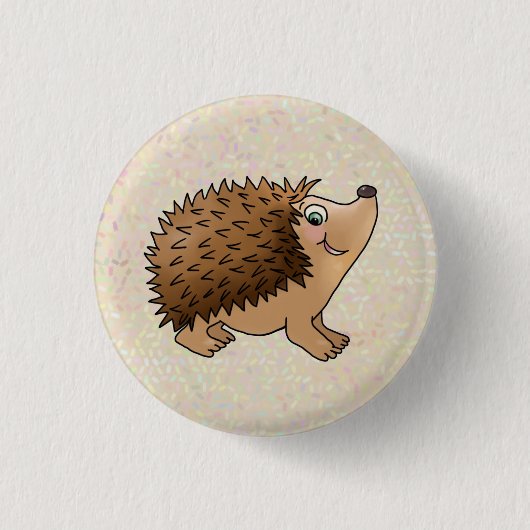 freundlicher Igel Ronde Button 3,2 Cm (Voorkant)