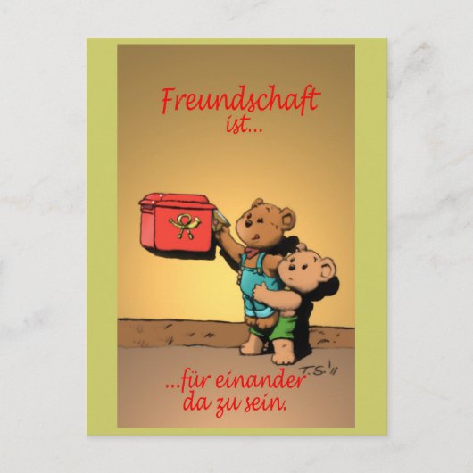 Freundschaft ist... briefkaart (Voorkant)