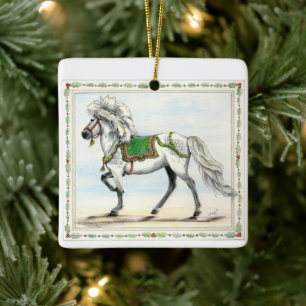 Frey Jol IJslands Paard Kerstmis Keramisch Ornament