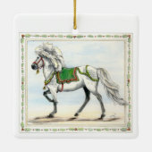 Frey Jol IJslands Paard Kerstmis Keramisch Ornament (Achterkant)