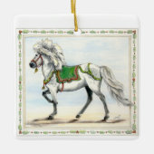 Frey Jol IJslands Paard Kerstmis Keramisch Ornament (Voorkant)