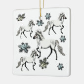 Frey Jol kerstse IJslandse paarden Keramisch Ornament (Links)