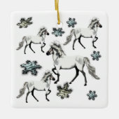 Frey Jol kerstse IJslandse paarden Keramisch Ornament (Voorkant)