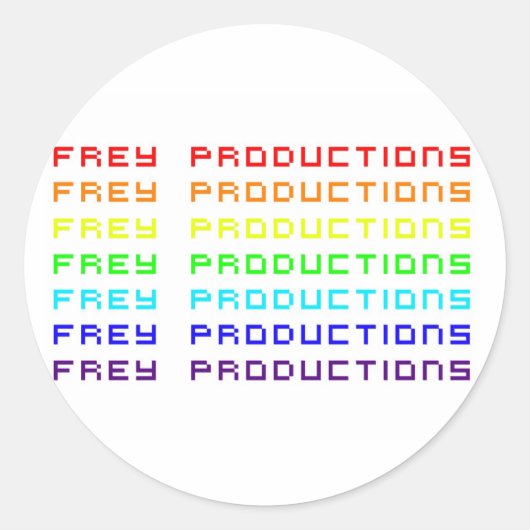 Frey Productions Rainbow Letters Sticker (Voorkant)