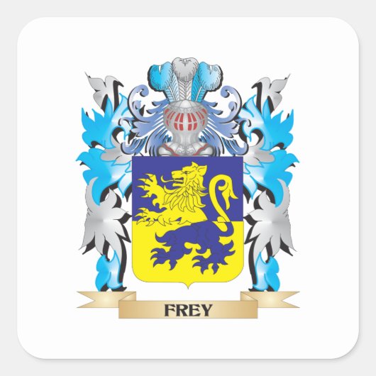 Frey Wapenschild - Family Crest Vierkante Sticker (Voorkant)