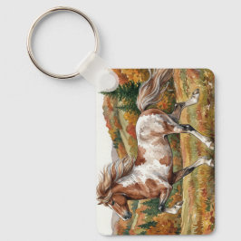 Freya Icelandic Horse in Autumn Forest Sleutelhanger