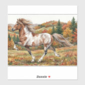 Freya IJslands paard in herfstbos Sticker (Vel)