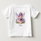 Freya Lila Fairy gepersonaliseerd Baby T-shirt (Achterkant)