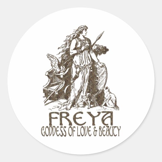 Freya Ronde Sticker (Voorkant)