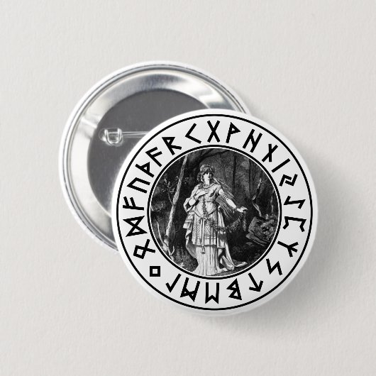 Freya Shield Ronde Button 5,7 Cm (Voorkant /achterkant)
