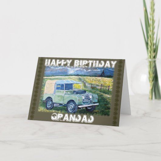 "FREYA" Verjaardag Groeten Kaart voor opa. (Voorkant)