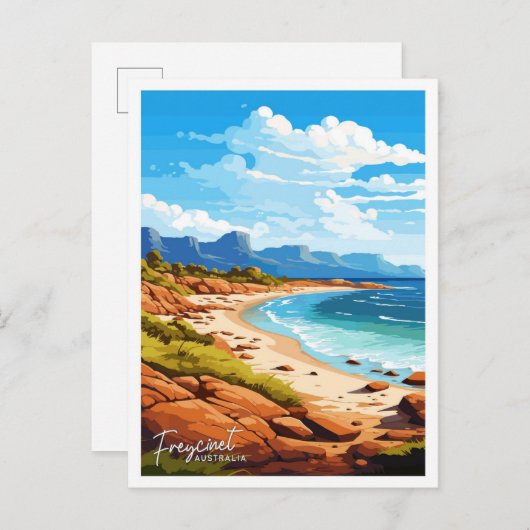Freycinet Australië Reizen  illustratie Briefkaart (Voorkant / Achterkant)