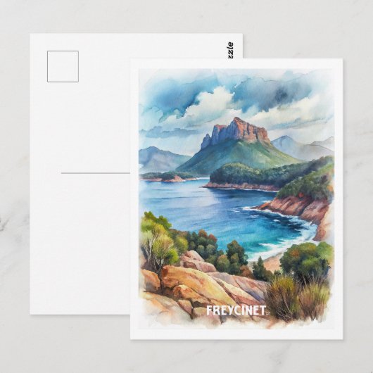 Freycinet Nationaal Park Waterverf Schilderen Briefkaart (Voorkant / Achterkant)