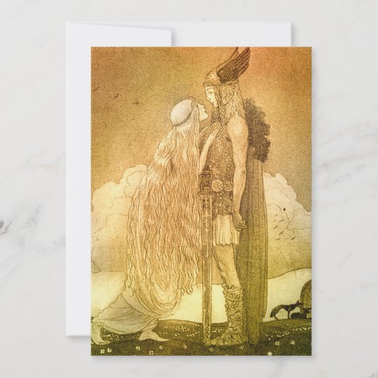 Freyja en Svipdag van John Bauer 1911 Kaart (Voorkant)