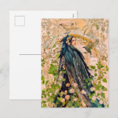 Freyja Godin in Falcon Cloaka Feestdagenkaart (Voorkant / Achterkant)