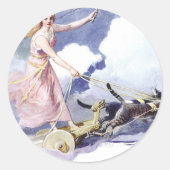 Freyja Ronde Sticker (Voorkant)