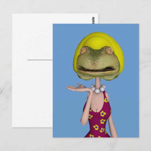 frgface blonde meisje briefkaart (Voorkant / Achterkant)