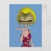 frgface blonde meisje briefkaart (Voorkant)