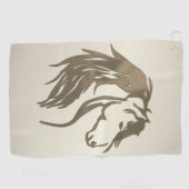 Friar Gray Horse Head Golfhanddoek (Horizontaal)