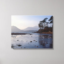Friar's Crag Derwent Water England Kaart Poster Canvas Afdruk