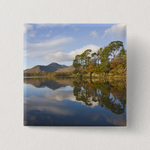 Friars Crag, Derwentwater, Lake District, Vierkante Button 5,1 Cm