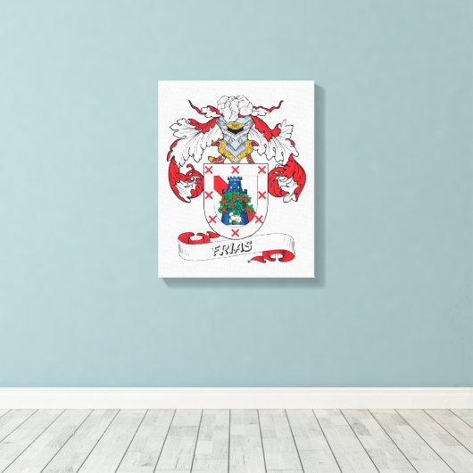 Frias Family Crest Canvas Afdruk (Insitu (Houten vloer))