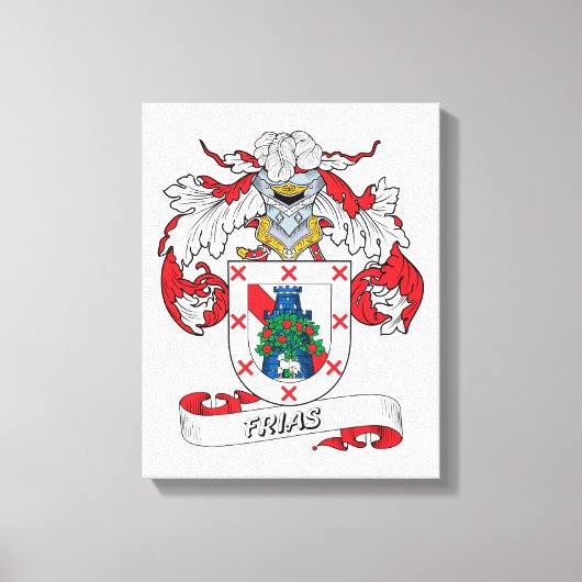 Frias Family Crest Canvas Afdruk (Voorkant)