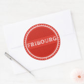 Fribourg City Pride Emblem – Swiss Identity Ronde Sticker (Envelop)