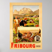 Fribourg, de stad en omgeving, Zwitserland Poster (Voorkant)