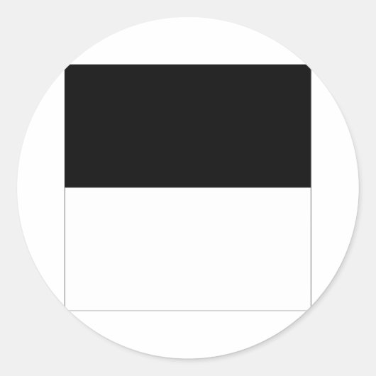Fribourg Flag Ronde Sticker (Voorkant)