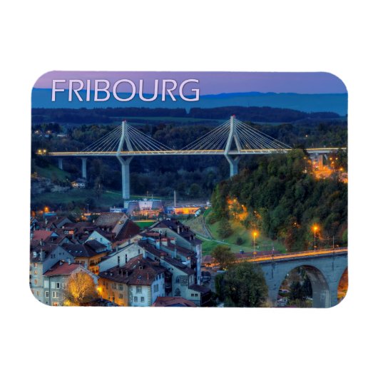 Fribourg stad, Zwitserland Magneet (Horizontaal)