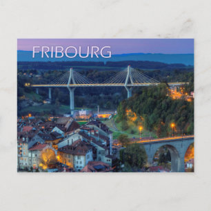 Fribourg, Zwitserland Briefkaart