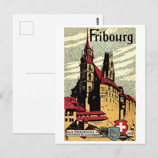 Fribourg, Zwitserland Briefkaart (Voorkant / Achterkant)