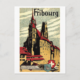 Fribourg, Zwitserland Briefkaart