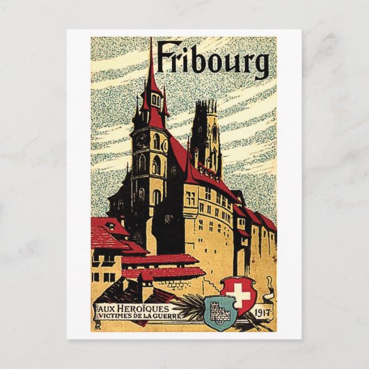 Fribourg, Zwitserland Briefkaart (Voorkant)