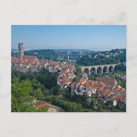 Fribourg Zwitserland Briefkaart (Voorkant)