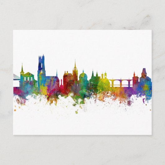 Fribourg Zwitserland Skyline Briefkaart (Voorkant)